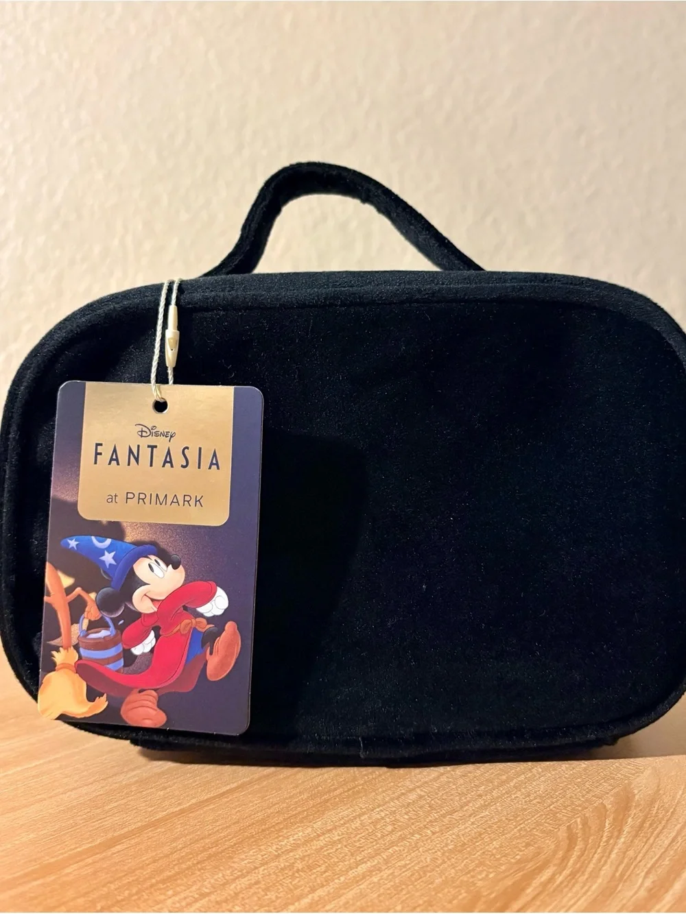 Disney Primark Sorcerer Mickey Fantasia Cosmetic Travel Embroidered Zip Bag NWT